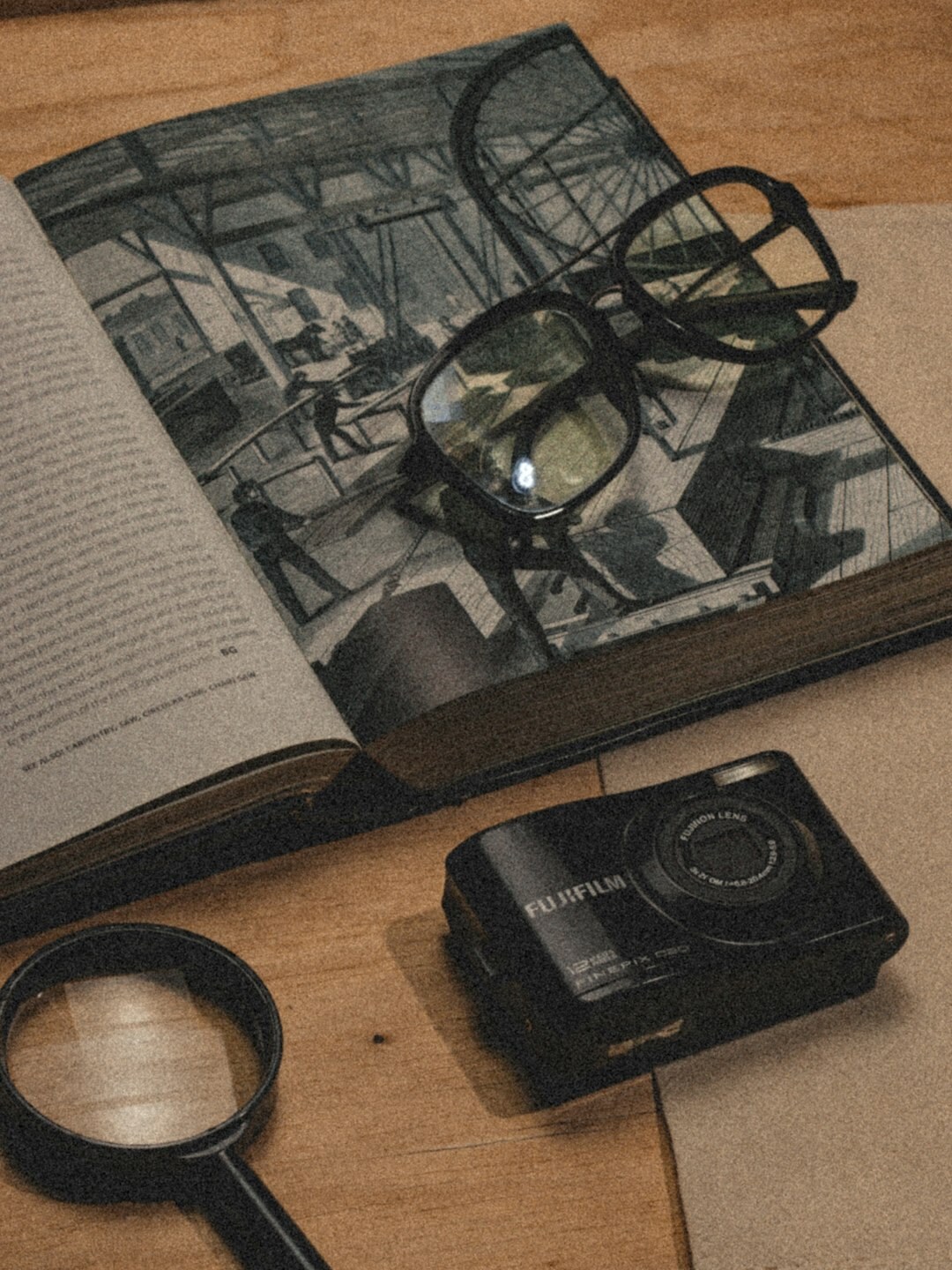 detective reading mystery novel